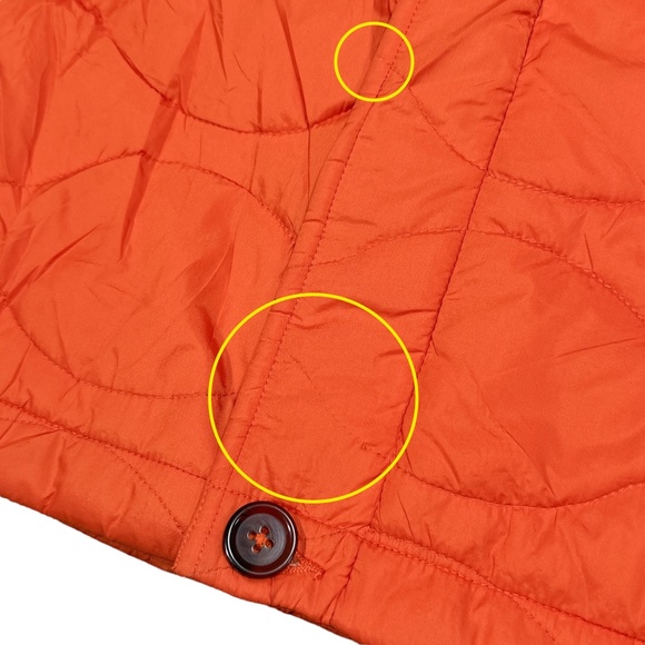 Universal Works Carlton Quilted Padded Orange Zip Gilet Vest Jacket Mens Medium - Picture 3 of 9
